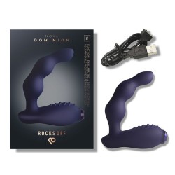 ROCKS-OFF - MINI BAGUETTE RECHARGEABLE 16 FONCTIONS ROSE PIVOINE