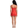 LIVCO CORSETTI FASHION - CONJUNTO NUIT CAMISETA + CALCINHA VERMELHA 2028 P/M
