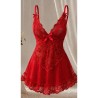 LIVCO CORSETTI FASHION - CONJUNTO NUIT CAMISETA + CALCINHA VERMELHA 2028 P/M