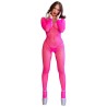 CHILIROSE - CR 4894 NEON PINK MESH BODYSTOCKING S/M