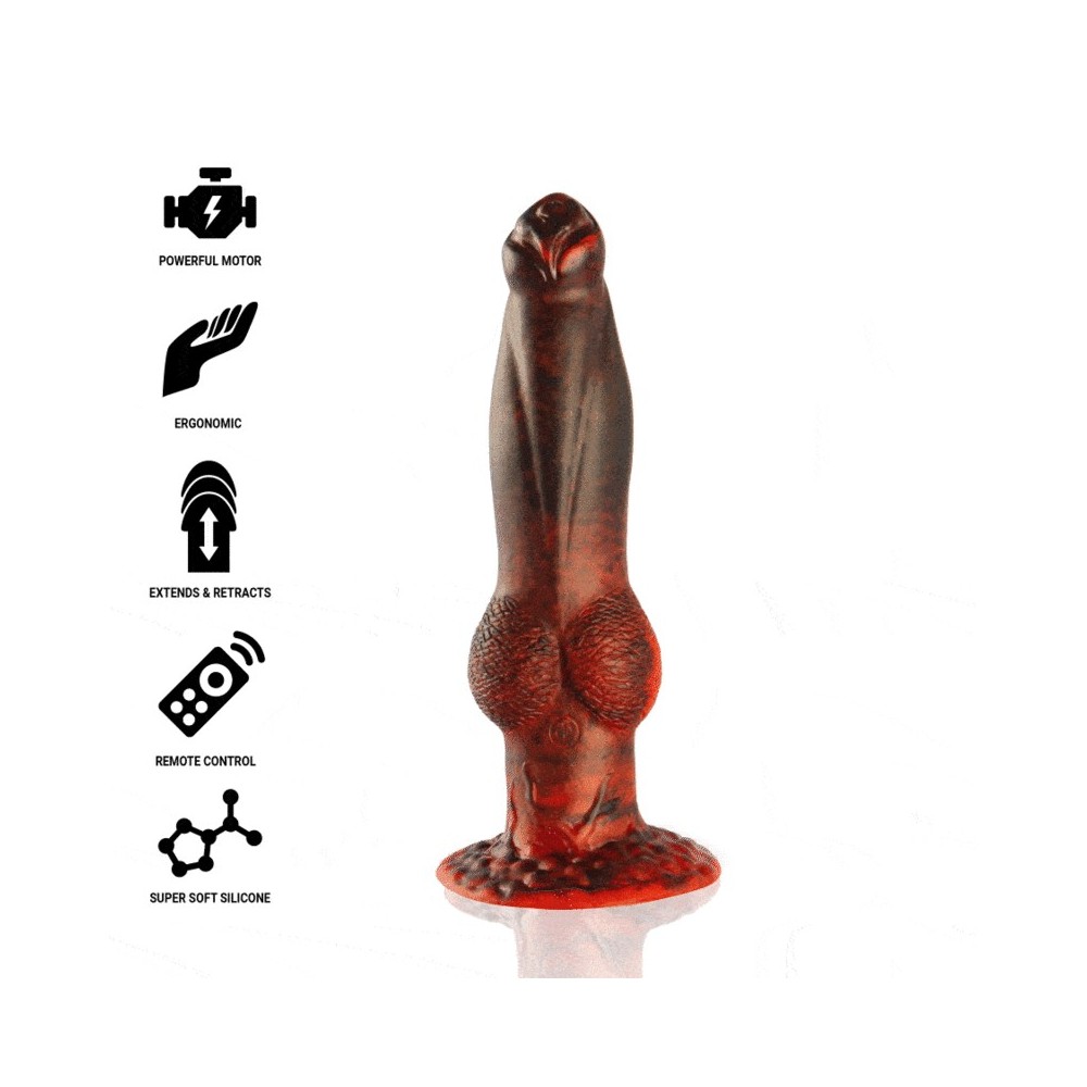 EPIC - PROMETHEUS DILDO TITAN EM CHAMAS CONTROLE REMOTO RECARREGÁVEL