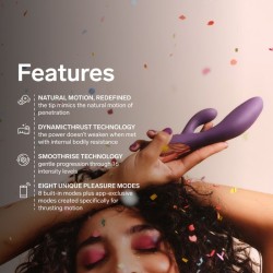 LELO - INA THRUST RABBIT VIBRADOR DE EMPURRA ROXO