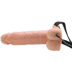 FETISH FANTASY SERIES - GODEMICHET VIBRANT RÉALISTE À COUCHE AVEC TESTICULES 17,8 CM