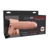 FETISH FANTASY SERIES - GODEMICHET VIBRANT RÉALISTE À COUCHE AVEC TESTICULES 17,8 CM