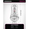 PDX ELITE - VIEWTUBE PLUS SEE-THRU EZ-GRIP TRANSPARENT STROKER 21 CM