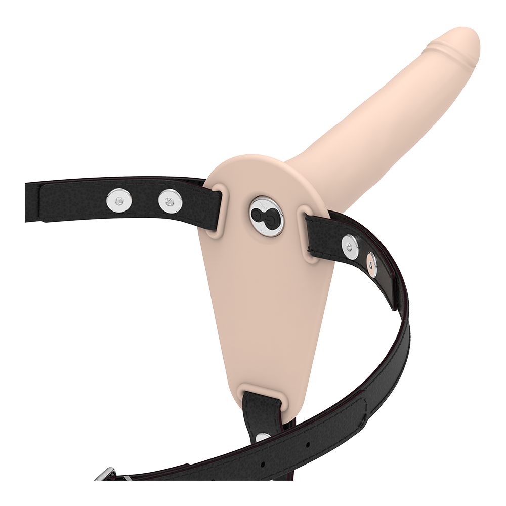 FETISH SUBMISSIVE HARNESS - VIBRATORE IN SILICONE CARNE 15 CM