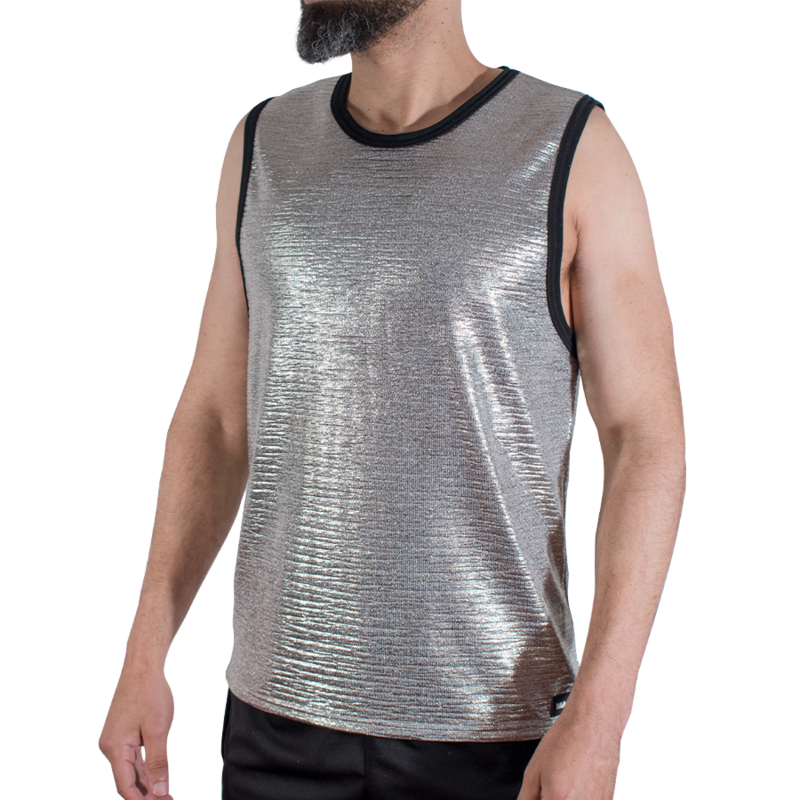MACHO - SHIMMER TEXTURED T-SHIRT L/XL