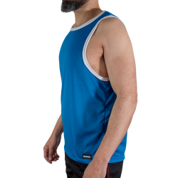 MACHO - CMV002 T-SHIRT BLU DA PALESTRA L/XL