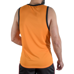 MACHO - CMV005 T-SHIRT DA PALESTRA ARANCIONE S/M
