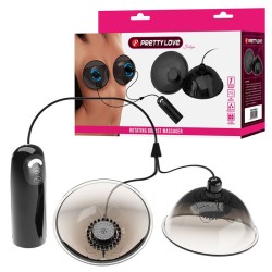 PRETTY LOVE - STIMOLATORE ROTANTE PER CAPEZZOLI CON ASPIRAZIONE, NERO