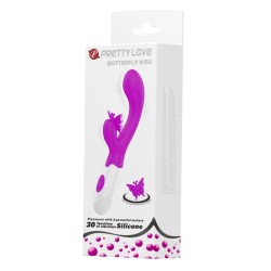 PRETTY LOVE - VIBRATORE A CONIGLIO BUTTERFLY KISS 30 FUNZIONI VIOLA