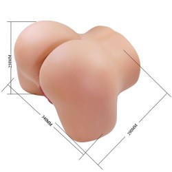 CRAZY BULL - JULIA XXL DOPPELTER VAGINAL- UND ANALVIBRATIONSMASTURBATOR FLESH