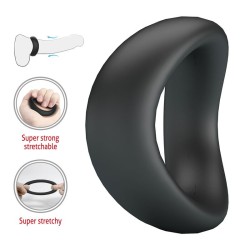 CRAZY BULL - ANELLO PER PENE ERGONOMICO IN SILICONE VALEN NERO