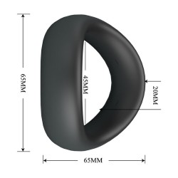 CRAZY BULL - VALEN ERGONOMIC SILICONE COCK RING BLACK