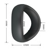 CRAZY BULL - ANELLO PER PENE ERGONOMICO IN SILICONE VALEN NERO