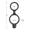 CRAZY BULL - ANELLO DOPPIO PER PENE E TESTICOLI FLORIAN NERO