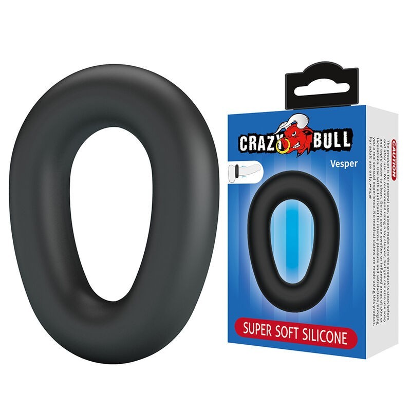 CRAZY BULL - VESPER SUPERSOFT SILIKON-PENNISRING SCHWARZ