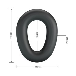 CRAZY BULL - ANEL PENIANO DE SILICONE SUPER MACIO VESPER PRETO