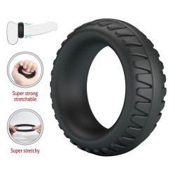 CRAZY BULL - ANELLO PER PENE IN SILICONE TESTURIZZATO MERRITT NERO