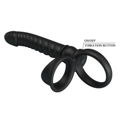 PRETTY LOVE - MERRITT ANAL VIBRATOR WITH RING AND VIBRATION BLACK