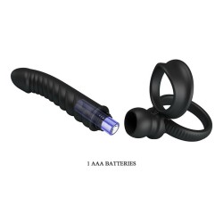 PRETTY LOVE - MERRITT ANALVIBRATOR MIT RING UND VIBRATIONSFUNKTION, SCHWARZ