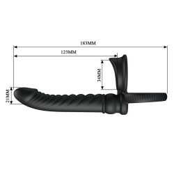 PRETTY LOVE - MERRITT ANALVIBRATOR MIT RING UND VIBRATIONSFUNKTION, SCHWARZ