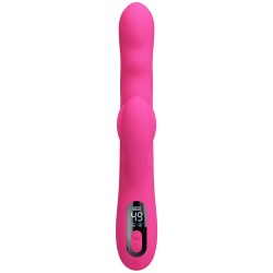 PRETTY LOVE - WINTERS MULTIFUNCTION RABBIT VIBRATOR WITH LED DISPLAY PINK