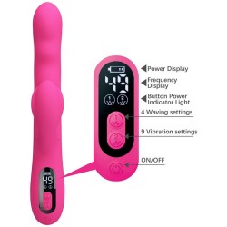 PRETTY LOVE - VIBRATORE A CONIGLIO MULTIFUNZIONE INVERNALE CON DISPLAY LED ROSA
