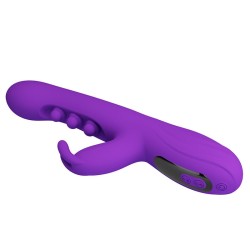 PRETTY LOVE - VIBRATORE A CONIGLIO SABIEN CON STIMOLAZIONE A PERCUSSIONE E LED VIOLA
