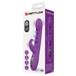 PRETTY LOVE - VIBRATORE A CONIGLIO SABIEN CON STIMOLAZIONE A PERCUSSIONE E LED VIOLA