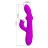 PRETTY LOVE - VIBRATORE OSCILLANTE YALANDA RABBIT CON DISPLAY LED VIOLA