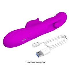 PRETTY LOVE - VIBRATORE OSCILLANTE YALANDA RABBIT CON DISPLAY LED VIOLA