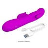 PRETTY LOVE - VIBRATEUR OSCILLANT LAPIN YALANDA AVEC AFFICHAGE LED VIOLET