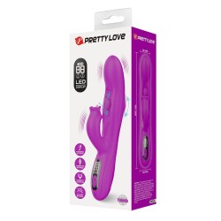 PRETTY LOVE - VIBRATORE OSCILLANTE YALANDA RABBIT CON DISPLAY LED VIOLA