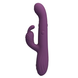 PRETTY LOVE - DEE MULTIFUNKTIONS-HASENVIBRATOR MIT OSZILLIERENDER UND PERKUSSIVER FUNKTION, LILA