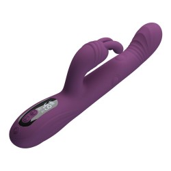 PRETTY LOVE - DEE VIBRATORE A CONIGLIO MULTIFUNZIONE OSCILLANTE E A PERCUSSIONE VIOLA