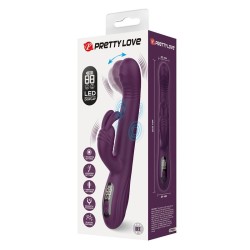 PRETTY LOVE - DEE MULTIFUNKTIONS-HASENVIBRATOR MIT OSZILLIERENDER UND PERKUSSIVER FUNKTION, LILA