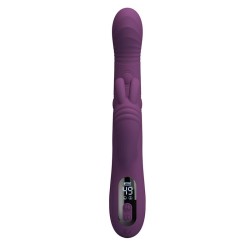 PRETTY LOVE - DEE VIBRATORE A CONIGLIO MULTIFUNZIONE OSCILLANTE E A PERCUSSIONE VIOLA