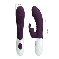 PRETTY LOVE - VIBRATORE A CONIGLIO NAUGHTY BUNNY A 30 FUNZIONI, VIOLA