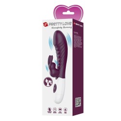 PRETTY LOVE - VIBRATORE A CONIGLIO NAUGHTY BUNNY A 30 FUNZIONI, VIOLA