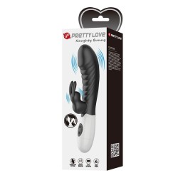 PRETTY LOVE - NAUGHTY BUNNY 30 FUNCTION RABBIT VIBRATOR BLACK