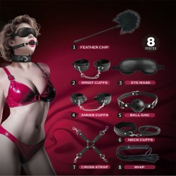 PRETTY LOVE - KIT BDSM DA 8 PEZZI NERO