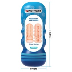 PRETTY LOVE - SHERRY, MASTURBADOR VAGINAL COM VENTOSA E TEXTURAS INTERNAS