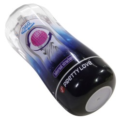 PRETTY LOVE - COPPA PER MASTURBAZIONE TESTURIZZATA A 360° TRASPARENTE