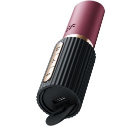SATISFYER - DEEP KISS WAVE CLITORIS STIMULATOR GARNET / BLACK