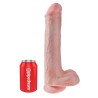 KING COCK - GODEMICHET RÉALISTE AVEC TESTICULES ET VENTOUSE 38 CM COULEUR