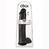KING COCK - REALISTISCHER DILDO MIT HODEN 38 CM SCHWARZ