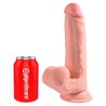 KING COCK PLUS - REALISTISCHER DILDO MIT DREIFACHDICHTE UND SCHWINGENDEN HODEN, 30 CM, FLEISCH