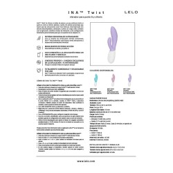 LELO - INA TWIST DOPPELVIBRATOR HASE FÜR G-PUNKT UND KLITORIS BLAU
