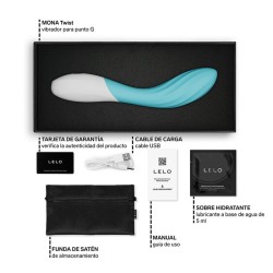 LELO - MONA TWIST VIBRATORE PER IL PUNTO G RICARICABILE E CONTROLLABILE TRAMITE APP, COLORE LAVANDA